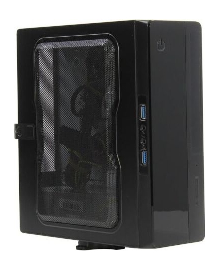 Корпус POWERMAN EQ101 (6117414) Desktop / SFF, mini-ITX, 200W PM-200ATX, USB3.0x2 + Audio, черный