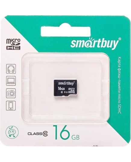 Карта флэш-памяти MicroSD 16 Гб Smart Buy без SD адаптера (class 10)