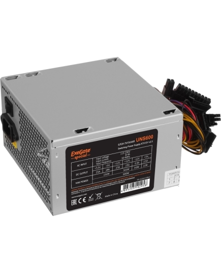 Блок питания Exegate ES261570RUS Special UNS600, ATX, 12cm fan, 24p+4p, 6/8p PCI-E, 3xSATA, 2xIDE, FDD