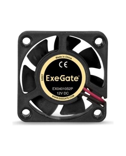 Вентилятор Exegate EX04010S2P EX283363RUS 40x40x10 мм, подшипник скольжения, 2pin, 5500RPM, 22dBA