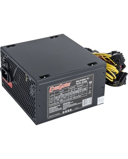 Блок питания Exegate EX221638RUS 500NPXE(+PFC), ATX, black, 12cm fan, 24+4pin, 6pin PCI-E, 3xSATA