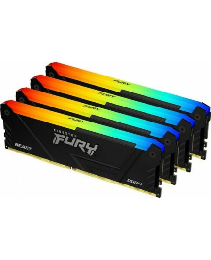 ОЗУ Kingston Fury Beast RGB KF432C16BB12AK4/64 64GB 3200MHz DDR4 CL16 DIMM (Kit of 4) 1Gx8