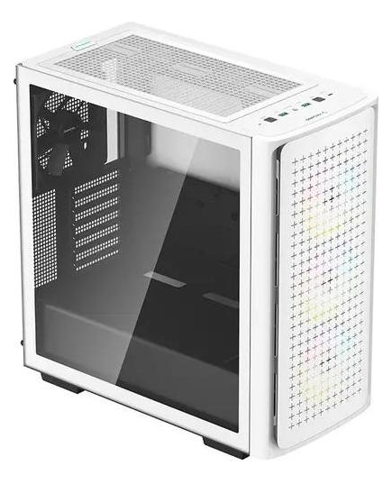 Корпус Deepcool CK560 WH без БП (R-CK560-WHAAE4-G-1), боковое окно (зак. стекло), 3xARGB LED 120мм, 1x140мм, белый, ATX