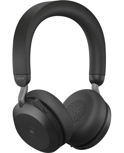 Гарнитура Jabra Evolve2 75, Link380a MS Stereo Black, для компьютера/мобильных устройств, накладные, Bluetooth/радио, черный