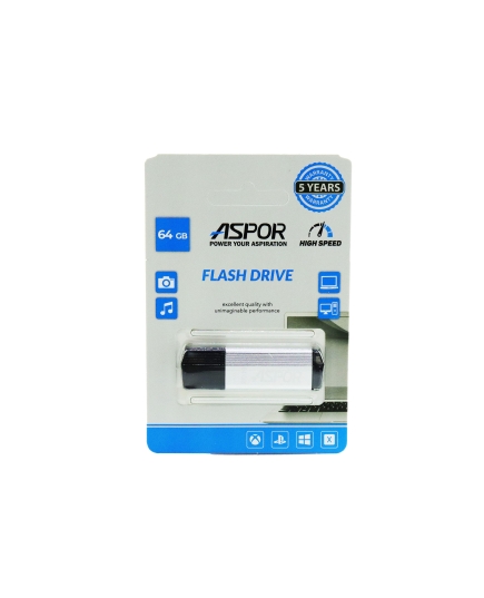 Flash Drive 64G USB 2.0 Aspor PK_TG121SL (серебро) нс