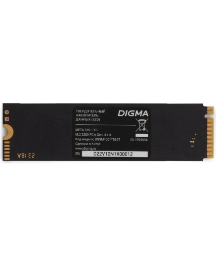 SSD Digma Meta S69 DGSM4001TS69T PCIe 4.0 x4 1TB M.2 2280