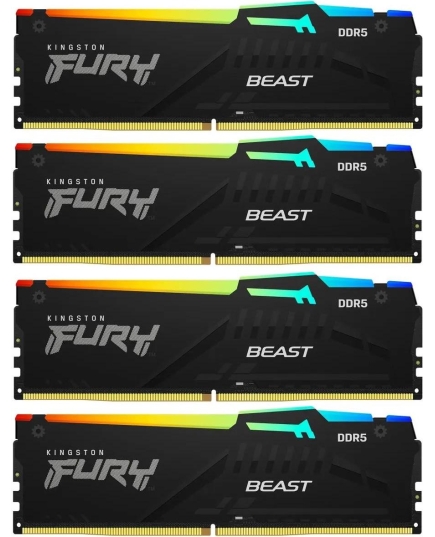 ОЗУ Kingston Fury Beast KF560C40BWAK4-64 DDR5 - 4x 16ГБ 6000МГц, DIMM, Ret