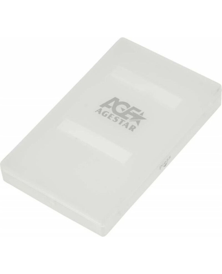 Внешний корпус AgeStar SUBCP1 White для HDD 2.5" SATA HDD/SSD USB2.0, пластик, белый, безвинтовая конструкция