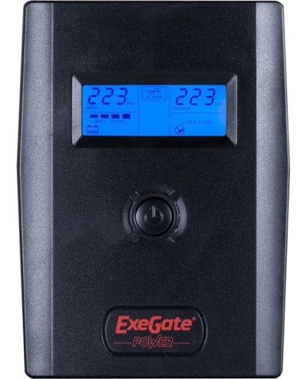 ИБП ExeGate EP212515RUS Power Smart ULB-600 LCD (600VA, Black, 2 евророзетки, USB)