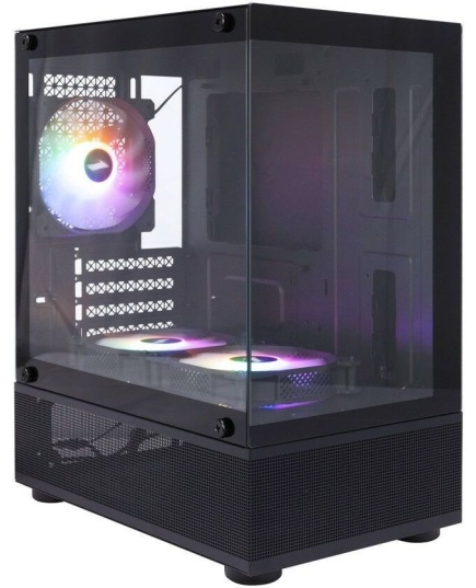 Корпус 1STPLAYER Miku Mi2-A Black (Mi2-A-BK-2F1R-1F1)/ mATX / 3x120mm LED fans