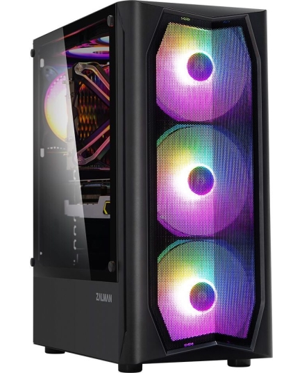 Корпус ZALMAN Miditower N4 (2xUSB + USB 3.0, 2xAudio, (3x120мм + 3x140мм) FAN, боковое окно, ATX, без БП)