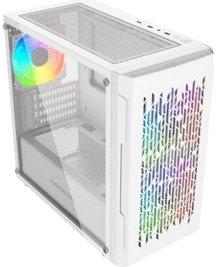 Корпус Powercase Mistral Micro D3W ARGB (CMMDW-A3), Tempered Glass, 2x 140mm ARGB PWM+1x 120mm ARGB PWM, белый, mATX