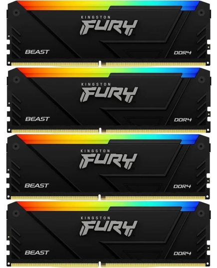 ОЗУ Kingston Fury Beast KF426C16BB2AK4/64 DDR4 - 4x 16ГБ 2666МГц, DIMM, Ret