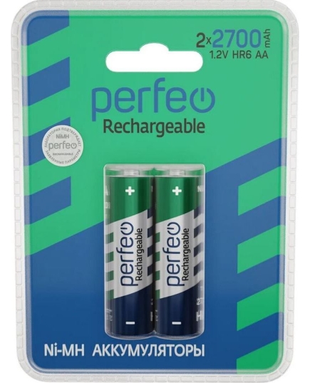 Аккумулятор Perfeo AA2700mAh/2BL Пластик