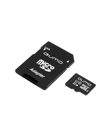 Карта флэш-памяти MicroSD 32 Гб Qumo +SD адаптер (class 10) UHS-1 U3