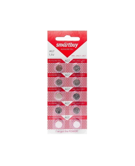 Элемент марганцево-щелочный Smart Buy AG7 (10-BL) (200/2000) (115874)