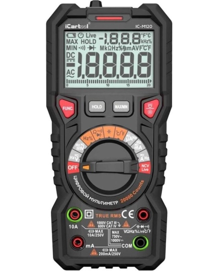 Мультиметр цифровой iCarTool IC-M120 профессиональный