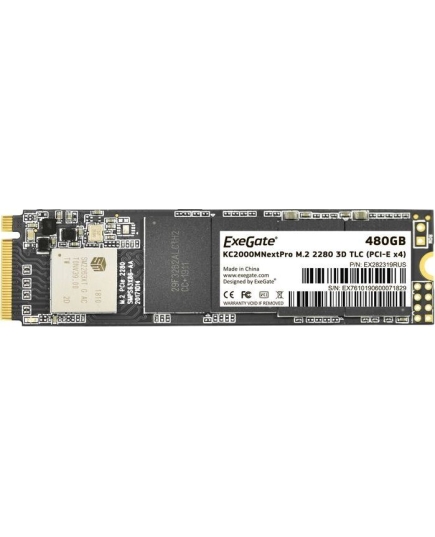 SSD ExeGate NextPro KC2000TP480 EX282319RUS M.2 2280 480GB (PCIe Gen3x4, NVMe, 22x80mm, 3D TLC)