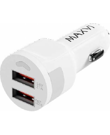 АЗУ Maxvi CCM-522 Plus M white кабель microUSB