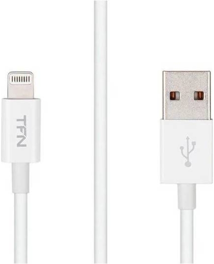 Дата-кабель USB Lightning, TPE, 1.0м. Цвет:белый (TFN,TFN-CLIGC1MT PEWH)