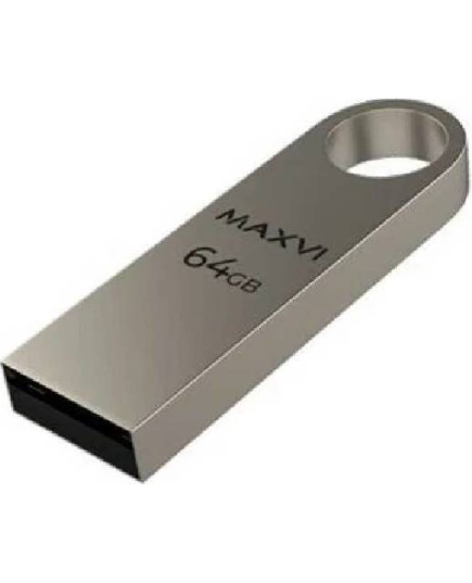 Флеш-накопитель Maxvi 64GB MK metallic silver