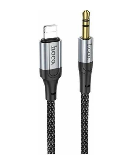 Кабель аудио Hoco UPA26 AUX 3.5mm Lightning 8-pin 1.0м нейлон (Black)