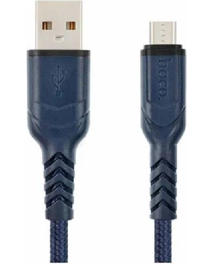 Кабель Hoco X59 USB 2.4A для micro USB нейлон 1м (Blue)