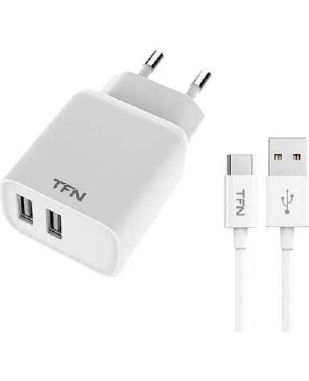 СЗУ TFN-WCRPD12W2U02 Smart USB, 2.4A, microUSB, бел.