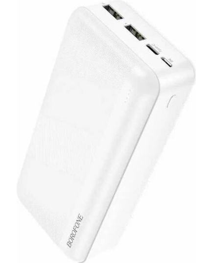 Внешний АКБ Borofone BJ27B 30000mAh 2USB 2.1A Li-pol с LED-инд.(White)