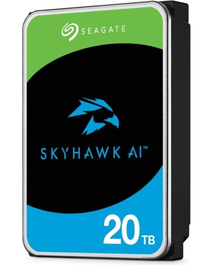 HDD Seagate SkyHawk AI ST20000VE002 20TB, 3.5", 7200 RPM, SATA-III, 512e, 256MB, для систем видеонаблюдения