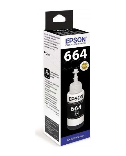 Чернила Epson L100/L200/L110/L120/L1300/L210/L222/L300/L312/L350/L355/L362/L456/L550/L555/L566 (O) C13T66414A, Black, 70ml