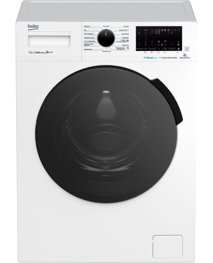 Узкая стиральная машина Beko SteamCure WSPE7H616W, с паром