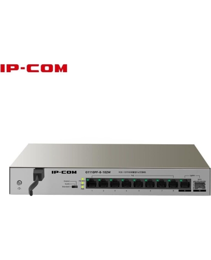 Коммутатор IP-COM (G1110PF-8-102W) неуправляемый Ethernet 9GE+1SFP с 8 портами PoE