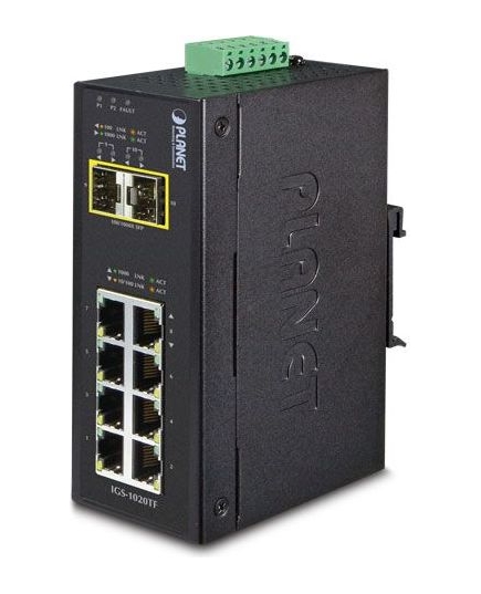 Коммутатор PLANET (IGS-1020TF) 8x10/100/1000T + 2x100/1000X SFP Ethernet Switch