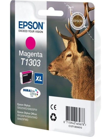 Картридж струйный Epson C13T13034010 пурпурный для Epson SX525WD/SX535WD/B42WD/BX320FW/BX625FWD/BX635FWD/WF-7015/7515/7525