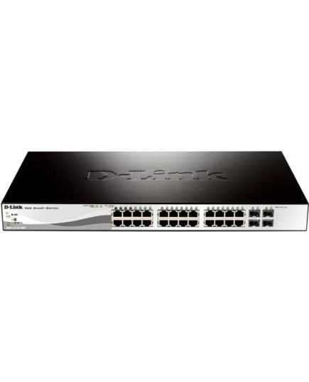 Коммутатор D-Link (DGS-1210-28P/ME/B2A) 24G 24PoE 193W настраиваемый