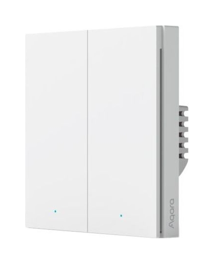 Умный выключатель Aqara Smart Wall Switch H1 EU двухклавишный белый (WS-EUK04)