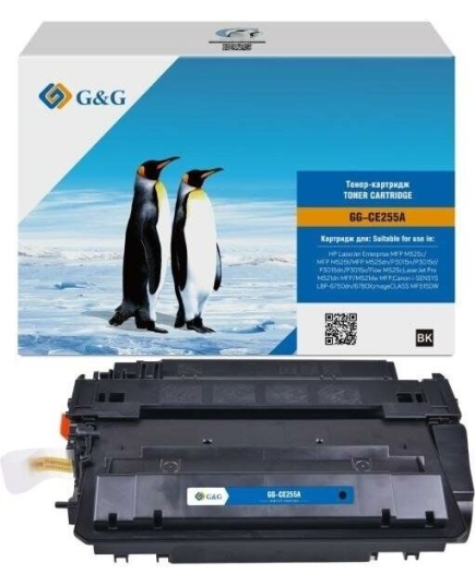 Картридж лазерный GG GG-CE255A черный 6000стр для HP LJ Enterprise MFP M525c/P3015n/LJ Pro M521dn MFP/M521dw MFP