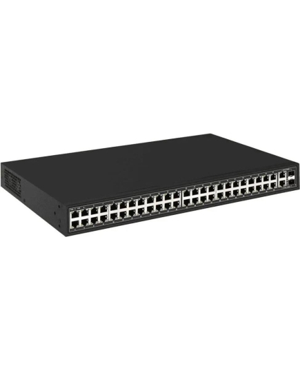 Коммутатор Osnovo SW-64822(700W) (L2) 50x100Мбит/с 2xКомбо(1000BASE-T/SFP) 48PoE 700W неуправляемый