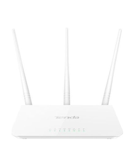 TENDA F3, Wi-Fi Роутер, 300 Mbps at 2.4 GHz, 802.11b/g/n, 1 port WAN 10/100 Mbps + 3 ports LAN 10/100 Mbps, 3 5dBi external antennas