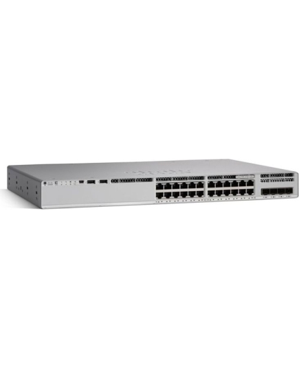 Коммутатор CISCO Catalyst 9200 (C9200-24P-E) 24-port full PoE+, Modular uplink option, PS 1x600W, Network Essentials PoE 370/740W