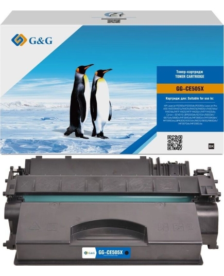 Картридж лазерный GG GG-CE505X CE505X черный (6500стр.) для HP LaserJet P2035, P2035n, P2055d, P2055dn, P2055x; LaserJet Pro 400 M401, M401a, M401n,