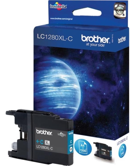 Картридж струйный Brother LC1280XLC голубой для Brother MFC-J6510DW/J69010DW