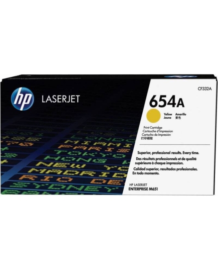 Картридж лазерный HP 654A CF332A желтый (15000стр.) для HP CLJ Ent M651n/M651dn/M651xh/M680dn/M680f