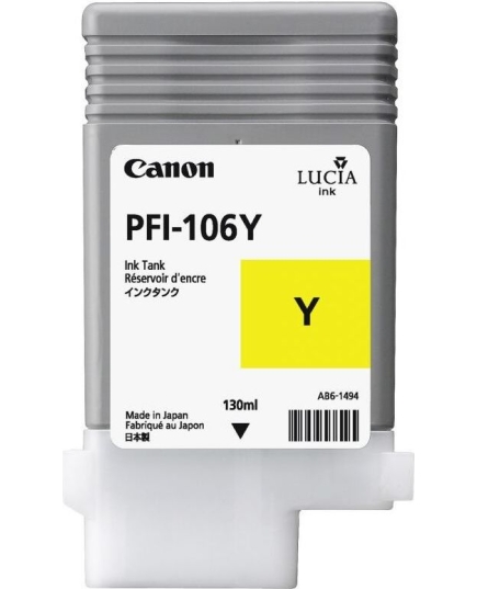 Картридж струйный Canon PFI-106 Y 6624B001 желтый для Canon для iPF6300S/6400/6450