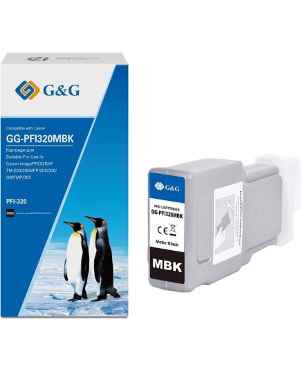 Картридж струйный GG GG-PFI320MBK PFI-320MBK черный матовый (300мл) для Canon imagePROGRAF TM-200/200MFP/205/300/300MFP/305