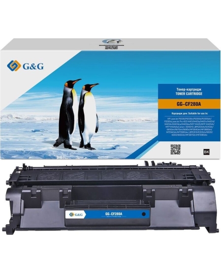 Картридж лазерный GG GG-CF280A черный 2700стр для HP LJ P2035/P2055d/Pro 400 M401/MFP M425 Canon