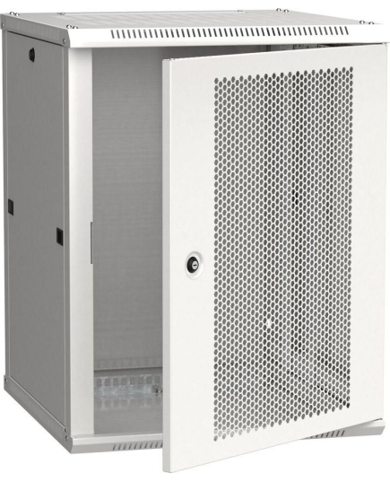 Шкаф коммутационный ITK Linea W (LWR3-18U66-PF) настенный 18U 600x600мм пер.дв.перфор.серый сталь