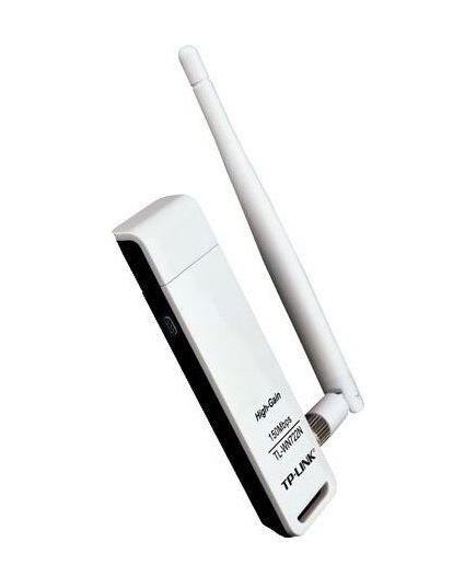 TP-LINK TL-WN722N, Wi-Fi USB Адаптер, 150Mbps High Gain (высокого усиления), with Cradle, Atheros, 1T1R, 2.4GHz, 802.11n/g/b, 1 detachable antenna