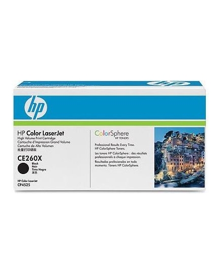 Картридж лазерный HP 649X CE260X черный (17000стр.) для HP CLJ CP4525